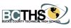 BCTHS Bucks County Technical High School with globe and orbits.